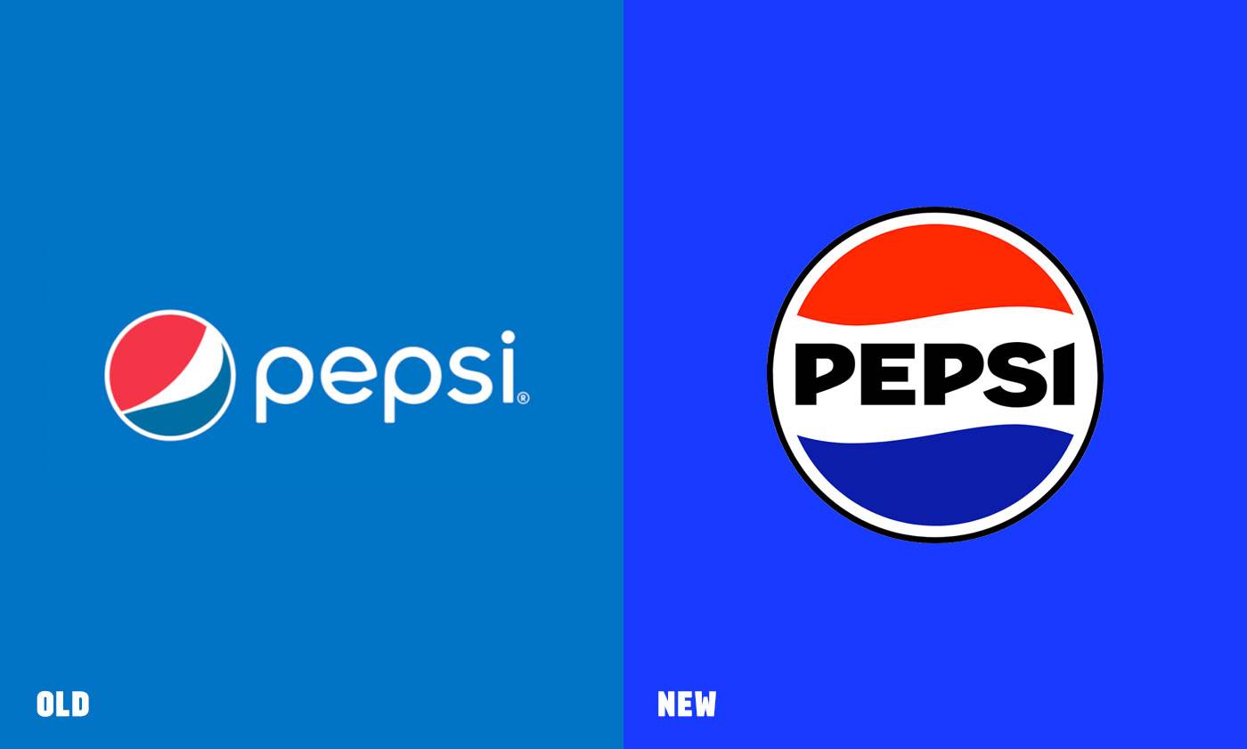 The old Pepsi logo vs the new Pepsi logo