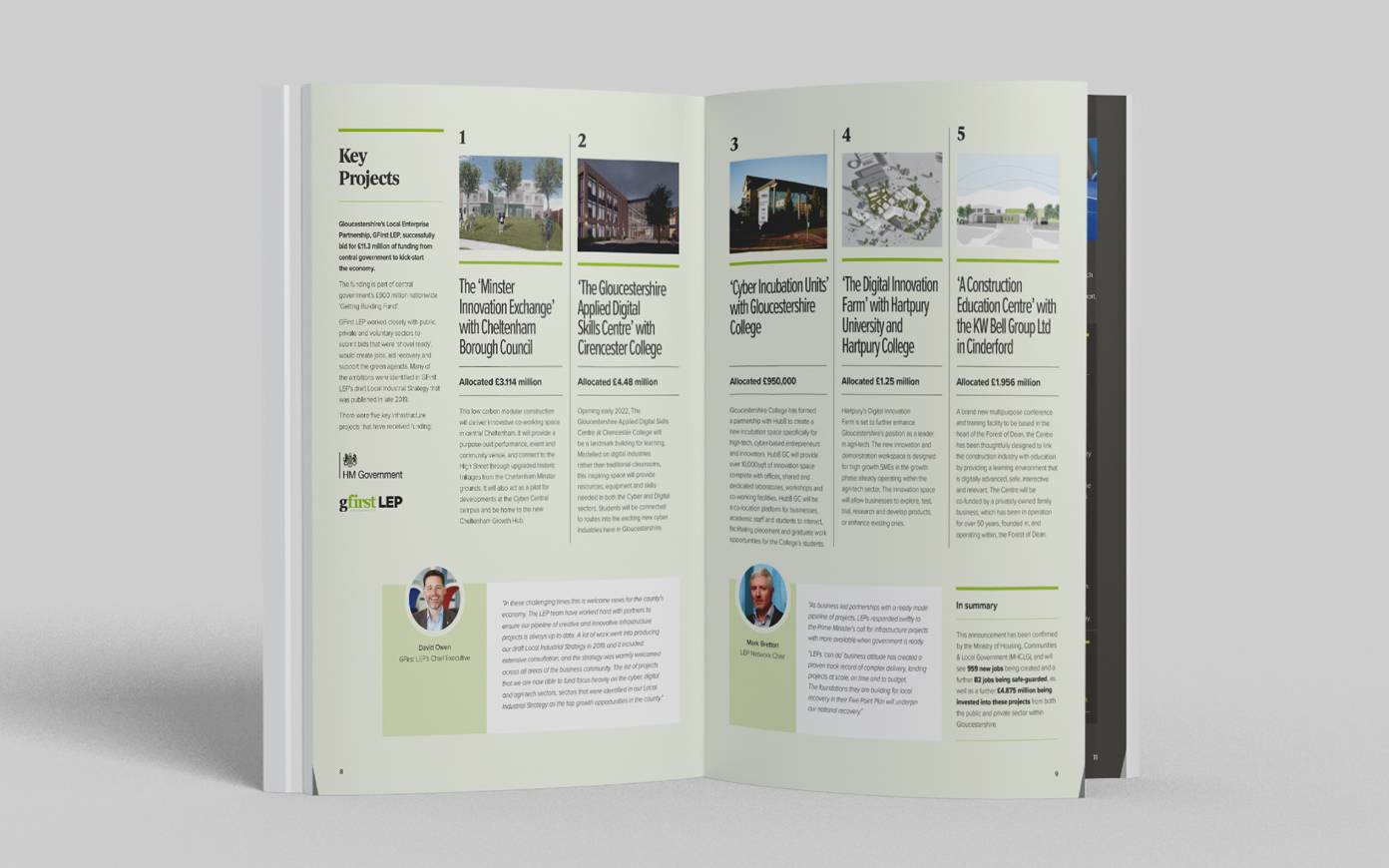 GFirst LEP Anthology document produced by Mighty, brand agency