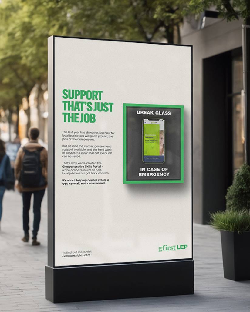 Covid advertising campaign for GFirst LEP by Mighty, brand agency