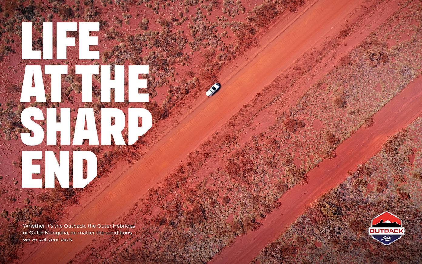 An advert for the Lister Outback shearing handpiece by Mighty, brand agency