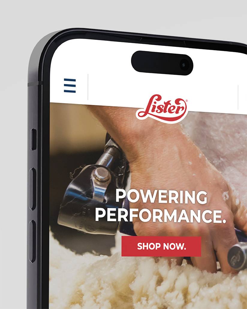 The Lister Shearing website designed by Mighty, digital brand agency