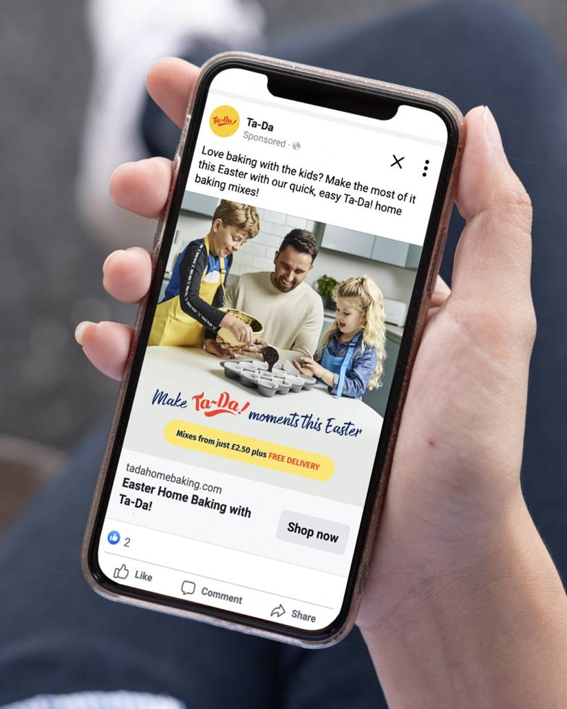 A Facebook advert for Ta-Da! by Mighty, digital marketing agency