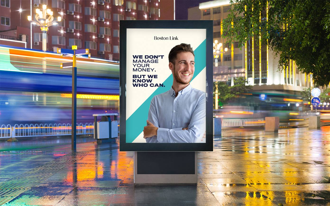 Poster for Boston Link by Mighty, design agency Cheltenham