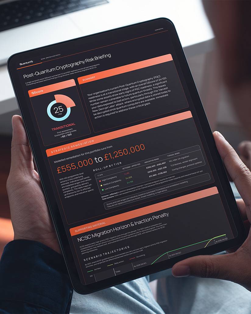 Quantumfy dashboard report designed by Mighty - creative agency