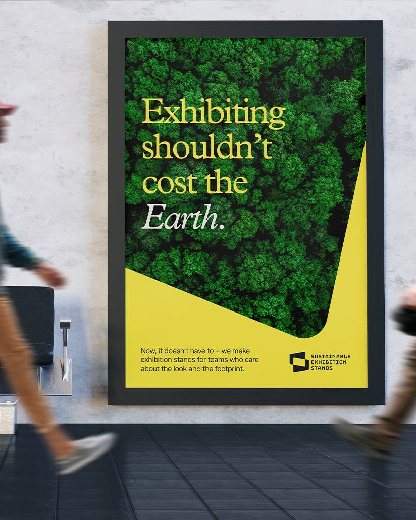 A bus stop in the dark showing a brand advert for Most Wanted Wines by Mighty, brand design agency